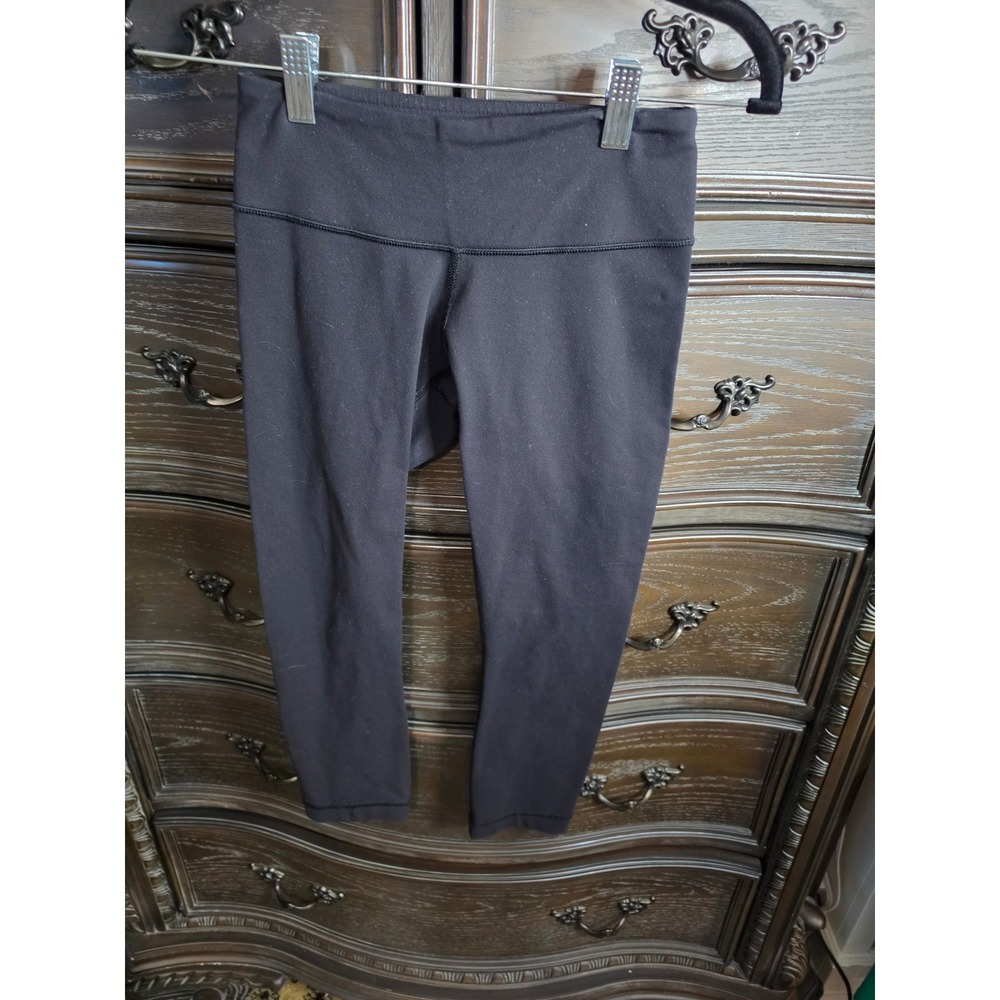 Lululemon Wunder Under Crop Leggings Black Size 2 Yoga Pants 21 Inch Inseam